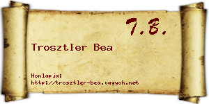 Trosztler Bea névjegykártya